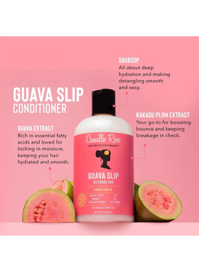 Camille Rose Guava Slip Detangling Conditioner, with Guava, Kakadu Plum and Soursop to Detangle, Condition and Revive, for All Hair Textures, 12 fl oz - Image 4